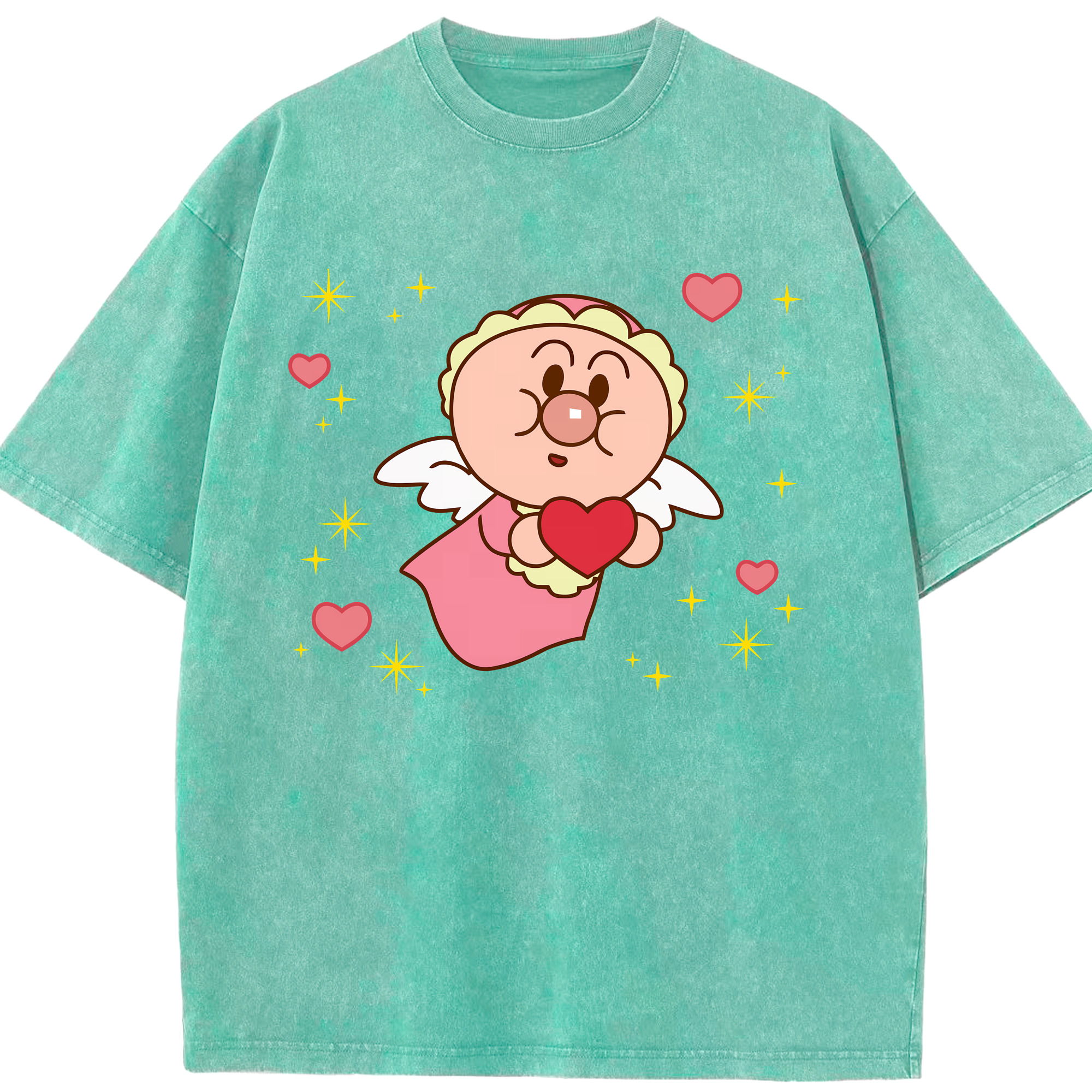 （画像用） アンパンマン Anpanman 綿100% ヴィンテージ風 半袖Tシャツ（フロントプリント）